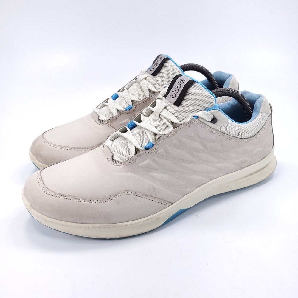 Ecco Sport Lace Up Athletic Running Training Shoe Womens Size 11.5 42 White Blue